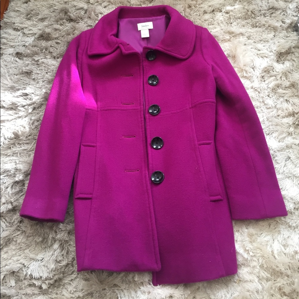 Neiman Marcus Exclusive Magenta Peacoat